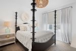 Striking first floor bedroom with a queen bed and ensuite bathroom 